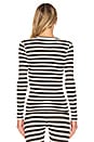 view 3 of 4 Striped Thermal Top in Cream