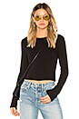 view 1 of 4 Ribbed Crew Neck Crop Top in Black