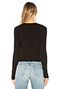 view 3 of 4 Ribbed Crew Neck Crop Top in Black