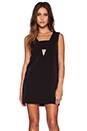 view 1 of 4 Deep V-Neck Tank Dress in Black