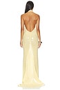 view 4 of 4 VESTIDO LARGO MEDIA WITH TRAIN in Pastel Yellow