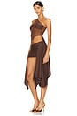 view 3 of 4 x REVOLVE Tricot Mesh Dress in Chocolate Brown