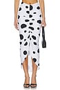 view 1 of 6 Frida Skirt in White & Black Polka Dot