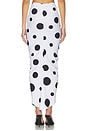 view 4 of 6 Frida Skirt in White & Black Polka Dot
