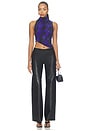 view 6 of 6 Aram Top in Snake Print Purple