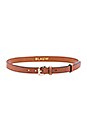 view 1 of 3 CEINTURE EN CUIR CLASSIQUE in Dark Brown
