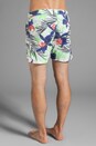 view 4 of 7 Floral Print Swim Short en Green/White/Blue in Green & White & Blue