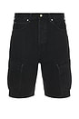 view 1 of 5 The Strand Loose Denim Shorts in Black Buzz