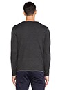 view 3 of 3 V-Neck Pullover in Charcoal Melange