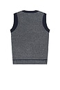 view 2 of 4 V Neck Special Stitch Vest in Night Melange