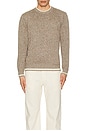 view 3 of 3 Melange Regular Fit Crewneck Sweater in Golden Brown