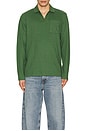 view 3 of 3 Chest Pocked Relaxed Fit Polo Sweater in Sage Green
