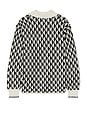 view 2 of 3 Dropped Shoulder Polo Sweater in Imagine Stripe White