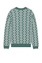 view 2 of 3 Jacquard Regular Fit Crewneck Sweater in Pitch Green