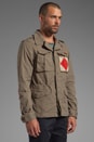 view 3 of 7 Patterned Army Jacket in Green