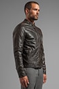 view 3 of 7 Leather Biker Jacket in Black
