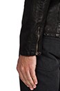 view 7 of 7 Leather Rocker Jacket in Black