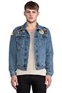 view 2 of 7 Denim Jacket w/ Patches in Vintage Trucker Dust Bowl