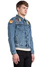 view 3 of 7 Denim Jacket w/ Patches in Vintage Trucker Dust Bowl