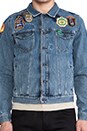 view 5 of 7 Denim Jacket w/ Patches in Vintage Trucker Dust Bowl