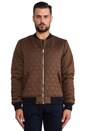 view 1 of 4 Quilted Bomber Jacket in Brown
