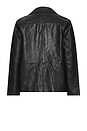 view 2 of 4 LEATHER ブレザージャケット in Black