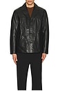 view 3 of 4 LEATHER ブレザージャケット in Black