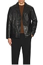 view 4 of 4 LEATHER ブレザージャケット in Black