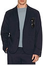 view 3 of 4 Unconstructed Relaxed Blazer in Navy