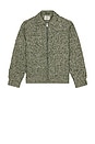 view 1 of 5 Tweed Wool Blend Jacket in Green & Beige Tweed
