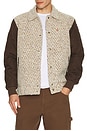 view 4 of 5 Varsity Sports Jacket in Taupe Melange