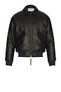 view 4 of 4 Faux Leather Puffer Jacket in Meteorite