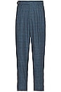 view 3 of 6 Wide Fit Pleated Chino Pant in Blue Check