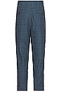 view 4 of 6 Wide Fit Pleated Chino Pant in Blue Check