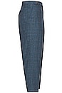 view 5 of 6 Wide Fit Pleated Chino Pant in Blue Check