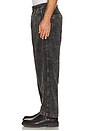 view 5 of 5 Pleated Washed Corduroy Chino in Black