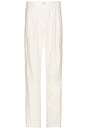 view 1 of 6 Pleated Relaxed Trouser in White