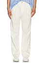 view 4 of 6 Pleated Relaxed Trouser in White