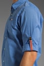 view 7 of 8 Long Sleeve Woven w/ Suspender Roll Up Sleeve in Blue