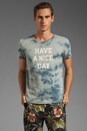 view 1 of 5 Have a Nice Day Tee in Blue Tie Dye