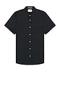 view 1 of 3 Short Sleeve Linen Shirt in Black