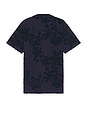 view 2 of 4 Terry Jacquard Short Sleeve Shirt in Navy Blue