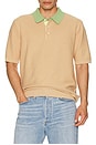 view 3 of 4 Structured Polo in Soft Camel