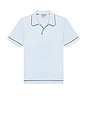 view 1 of 4 Toweling Relaxed Fit Polo in Light Blue