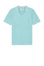 view 1 of 5 Jacquard Short Sleeve Polo in Sea Blue