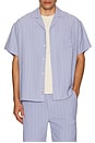 view 4 of 5 Tonal Striped Short Sleeve Shirt in Languid Lavender