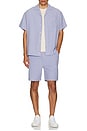 view 5 of 5 Tonal Striped Short Sleeve Shirt in Languid Lavender