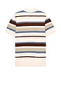 view 2 of 4 Regular Fit Knitted Striped Polo in Plaza Taupe Stripe