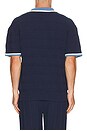 view 2 of 4 Structured Knitted Loose Fit Polo in Pageant Blue