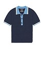 view 4 of 4 Structured Knitted Loose Fit Polo in Pageant Blue